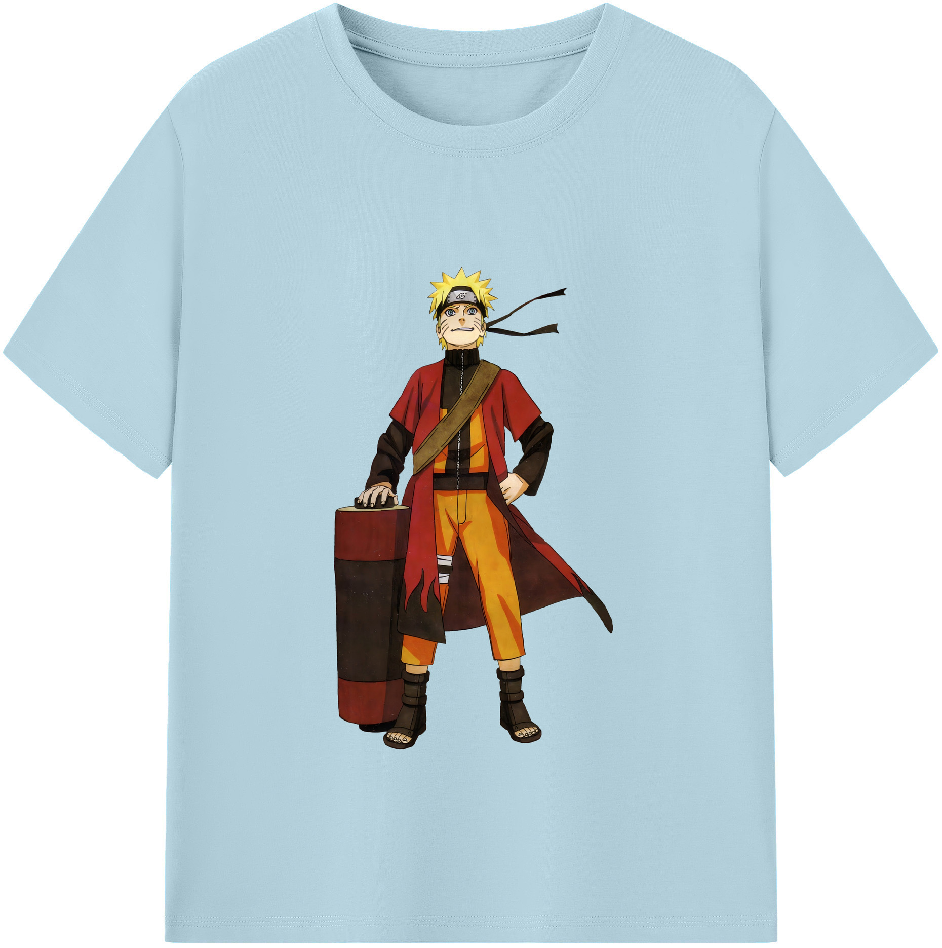 （画像用） NARUTO -ナルト- うずまき ナルト Uzumaki Naruto 綿100％半袖Tシャツ（フロントプリント）
